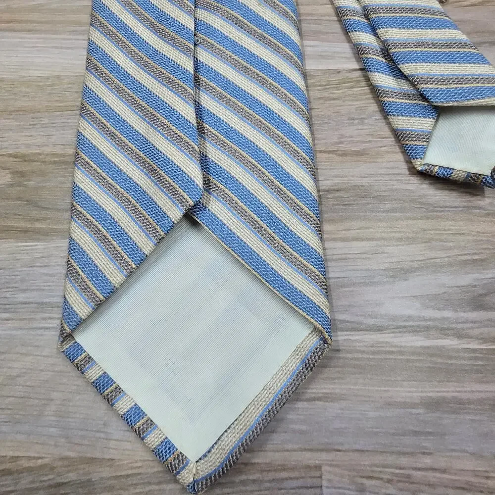 Joske's light blue khaki diagonal striped tie 57